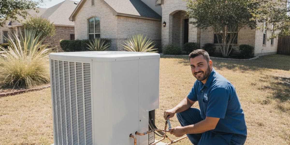 New air conditioning system installation at an Austin home