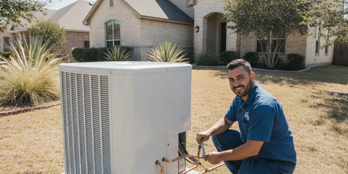 New air conditioning system installation at an Austin home